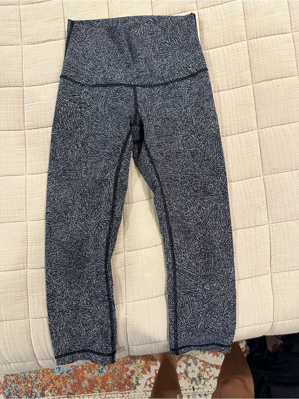 lululemon athletica High-Rise Textured Leggings in Charcoal and Light Gray